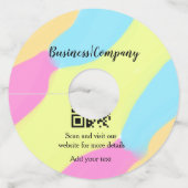 Étiquette Pour Verre De Vin Simple entreprise site web code-barres QR ajouter (Dos)