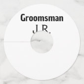 Étiquette Pour Verre De Vin SIMPLE MINIMAL ajouter votre nom toiletteur person (Dos)