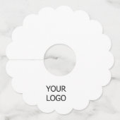 Étiquette Pour Verre De Vin simple minimum ajouter votre logo entreprise perso (Devant)