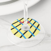 Étiquette Pour Verre De Vin Simple monogramme ajouter votre nom lettre man min (De près)