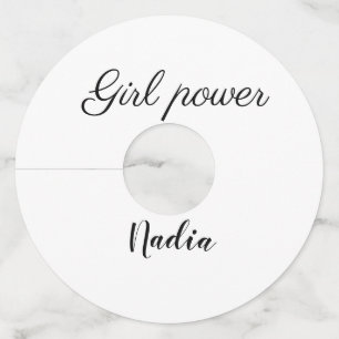 Étiquette Pour Verre De Vin simple pouvoir minimal des filles ajouter le nom t