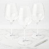 Étiquette Pour Verre De Vin Simple vert minimal ajouter votre nom de texte num (Lot)