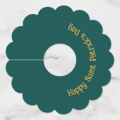 Étiquette Pour Verre De Vin Slàinte ! Saint Patrick's Day Pint of Beer on Gree (Devant)