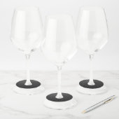 Étiquette Pour Verre De Vin Snakeskin noir (Lot)