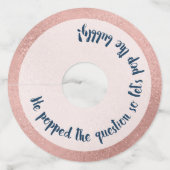 Étiquette Pour Verre De Vin Soirée d'engagement de mariage personnalisée (Dos)