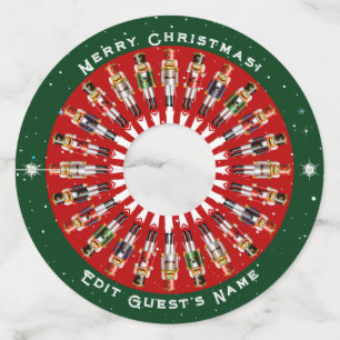 Étiquette Pour Verre De Vin Soldats du Jouet Festive Nutcracker