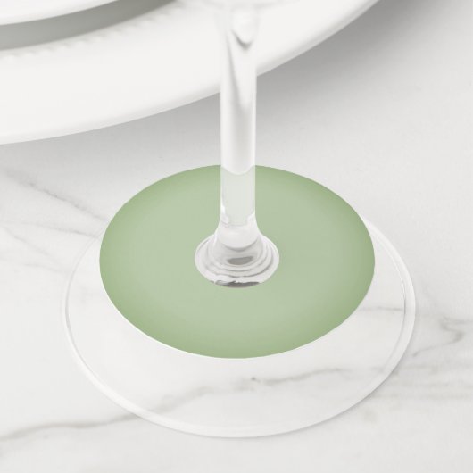 Étiquette Pour Verre De Vin Solid Jade Green Celadon (De près)