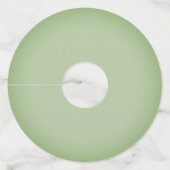 Étiquette Pour Verre De Vin Solid Jade Green Celadon (Dos)