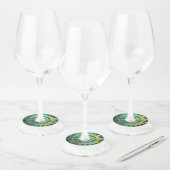 Étiquette Pour Verre De Vin Steampunk Verdigris Rousty Cogwheel (Lot)