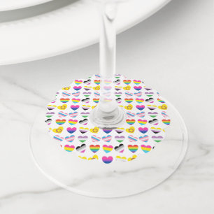 Étiquette Pour Verre De Vin Tags des vins Pride Hearts
