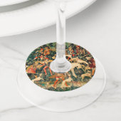 Étiquette Pour Verre De Vin Tapisseries Unicorn Classique médiéval défend la c (De près)