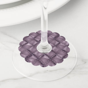Étiquette Pour Verre De Vin Texture en cuir brillant