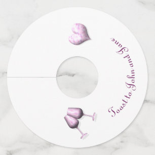 Étiquette Pour Verre De Vin Toast Le Joyeux Couple