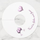 Étiquette Pour Verre De Vin Toast Le Joyeux Couple (Dos)