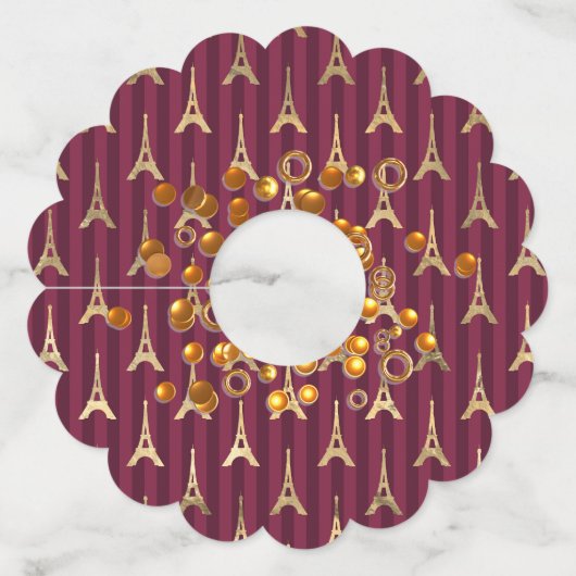 Étiquette Pour Verre De Vin Tour Eiffel (Dos)
