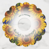 Étiquette Pour Verre De Vin Tournesol géant (Devant)