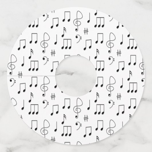 Étiquette Pour Verre De Vin Tout juste noté blanc (Devant)