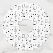 Étiquette Pour Verre De Vin Tout juste noté blanc (Dos)