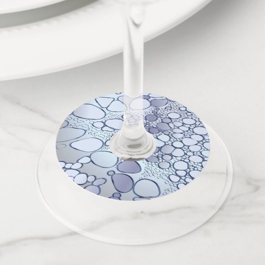 Étiquette Pour Verre De Vin Travail numérique Abstrait 6 (De près)