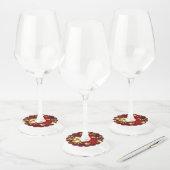 Étiquette Pour Verre De Vin Trois Roses de bijoux (Lot)