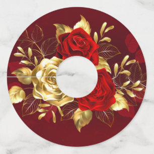 Étiquette Pour Verre De Vin Trois Roses de bijoux