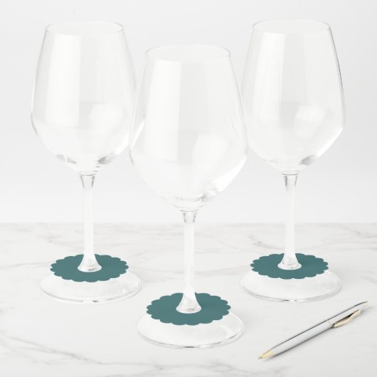 Étiquette Pour Verre De Vin Turquoise Transformateur (Lot)
