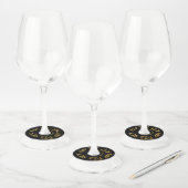 Étiquette Pour Verre De Vin Typographie élégante Pop Fizz Clink Anniversaire (Lot)