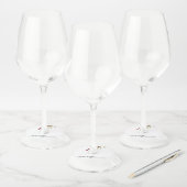 Étiquette Pour Verre De Vin Vacances Berries rouges vertes (Lot)