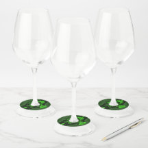 Vague Spirale Vert Foncé Et Lime