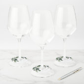 Étiquette Pour Verre De Vin Verdure et Mariage d'Eucalyptus (Lot)