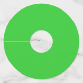 Étiquette Pour Verre De Vin Vert citron (Devant)