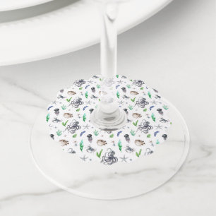 ÉTIQUETTE POUR VERRE DE VIN VIE MARINE
