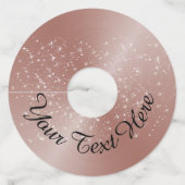 Étiquette Pour Verre De Vin Vin d'or rose Nom Tags (Dos)