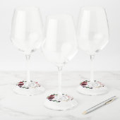 Étiquette Pour Verre De Vin Vin Or Blush Floral Wedding Favoriser (Lot)