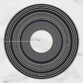 Étiquette Pour Verre De Vin Vinyle Lp noir et gris (Dos)
