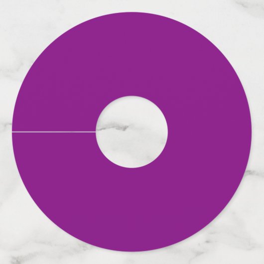 Étiquette Pour Verre De Vin Vrai pourpre (Devant)