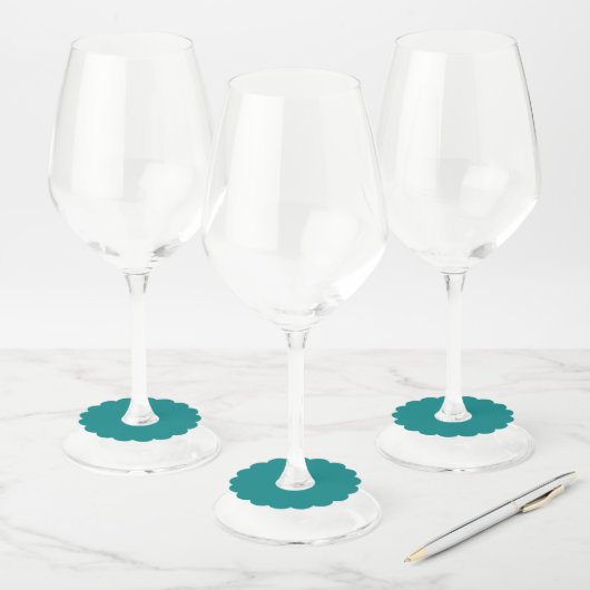 Étiquette Pour Verre De Vin Vrai Turquoise (Lot)