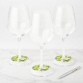 Étiquette Pour Verre De Vin Watercolor Lemon (Lot)