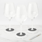 Étiquette Pour Verre De Vin Worn Black Faux Leather (Lot)