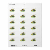 Étiquette Poussins et lapins (Feuille entière)