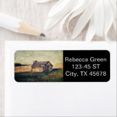 Étiquette Prairies rurales cabine principal du journal du pa (En situation)