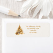 Étiquette Premier Noël de l'or engagé (En situation)