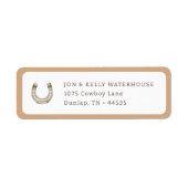 Étiquette Premier Rodéo Neutre Sud Cowboy Adresse de retour (Devant)