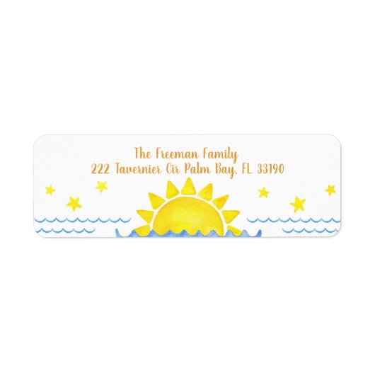 Étiquette Premier Voyage Autour De L'Étiquette D'Adresse De (Devant)