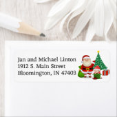 Étiquette Première personnalisation du bébé de Noël Adresse  (En situation)