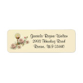 Étiquette Première Sainte Communion Chalice Fleurs hôtes (Devant)