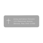 Étiquette Première Sainte Communion Croix Grey Adresse de re (Devant)