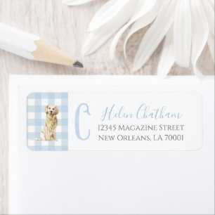 Étiquette Preppy Southern Blue Boy Baby shower Chien