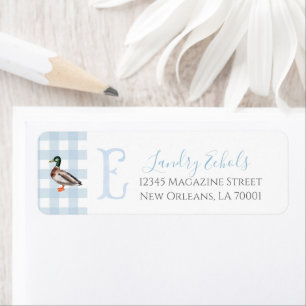 Étiquette Préppy Southern Blue Boy Duck Baby shower