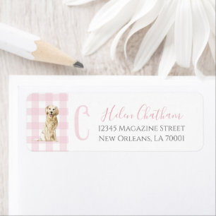 Étiquette Preppy Southern Rose Girl Baby shower chien